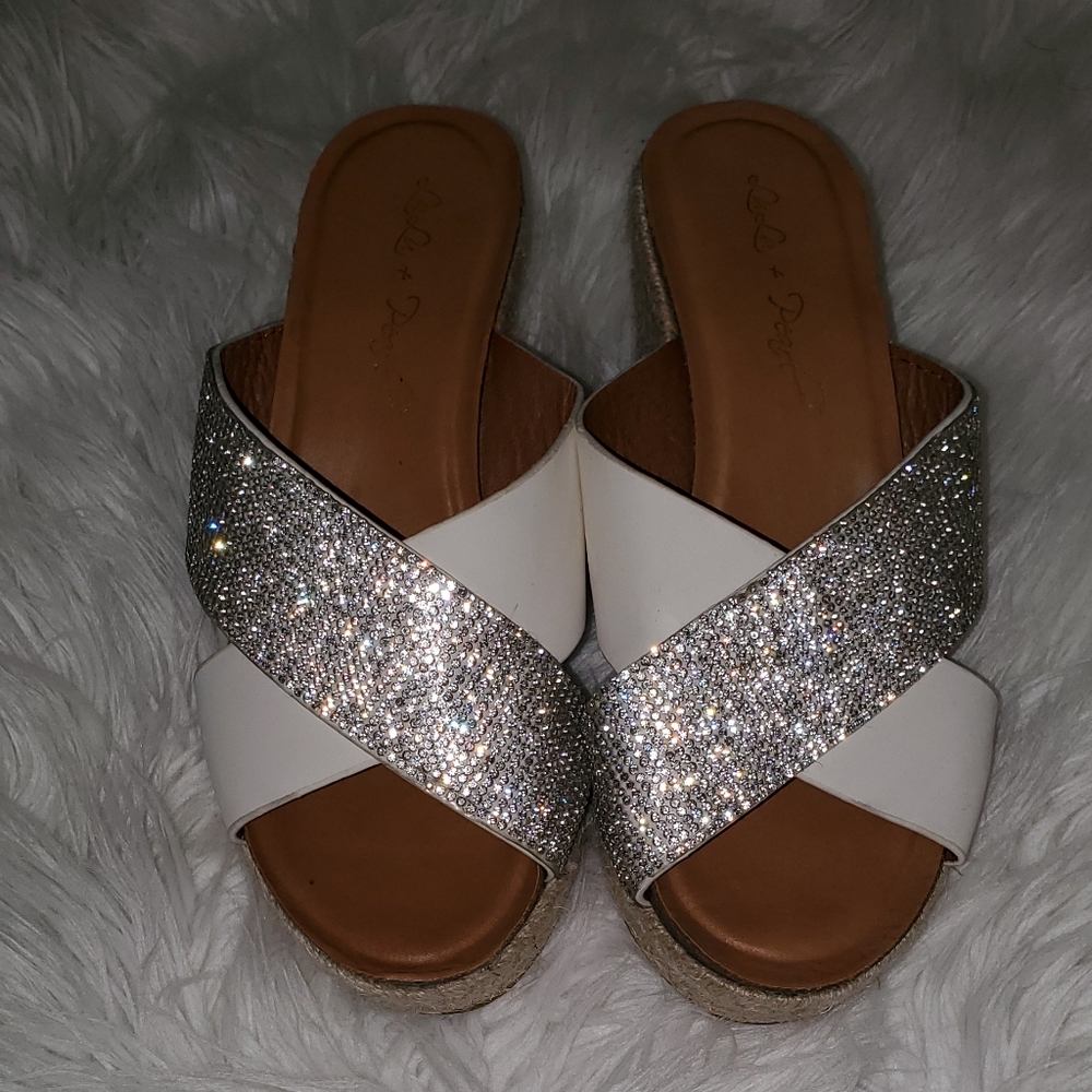 Wedges whith rhinestone